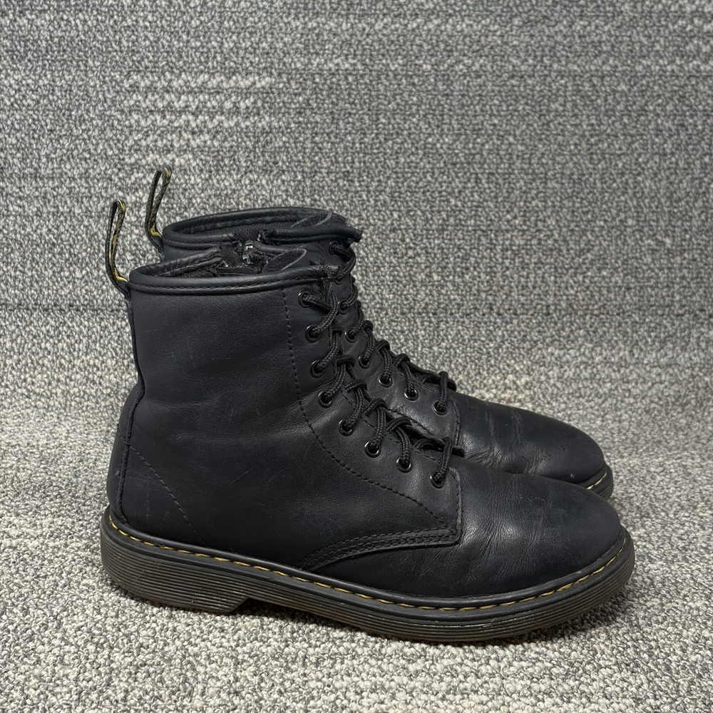 Dr. Martens Delaney 1460 Black Leather 8 Eye Zip Boots Men's 4 Women's 5